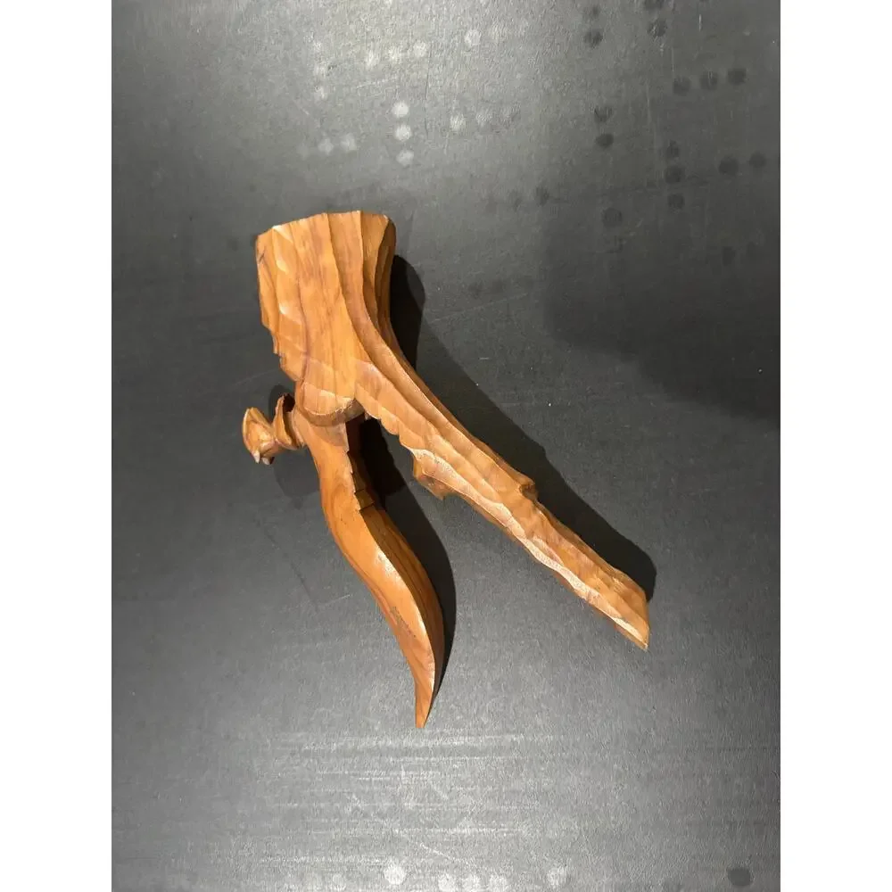 Vintage Wooden Squirrel Carved Nut Cracker Sheller